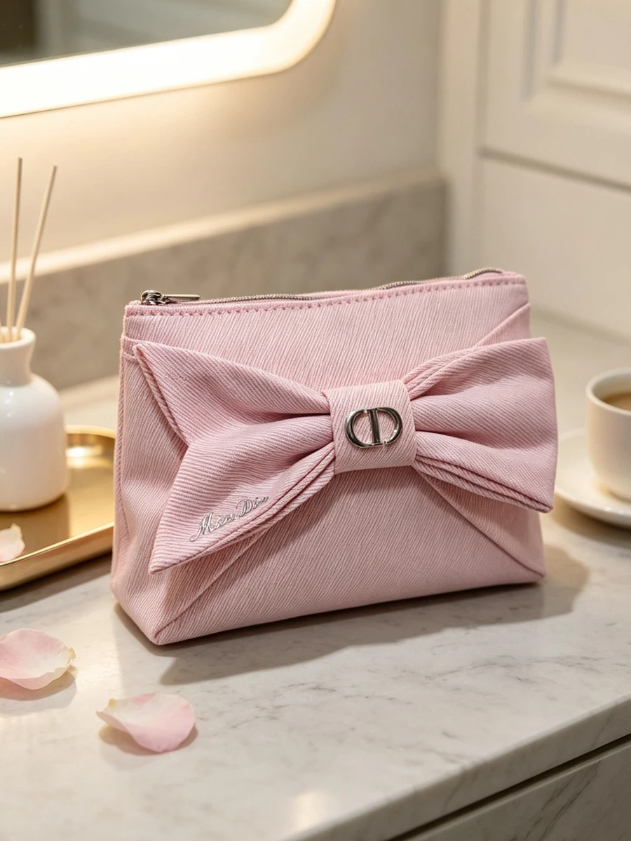 Women Bags Dior - Bolsa de maquillaje con lazo de