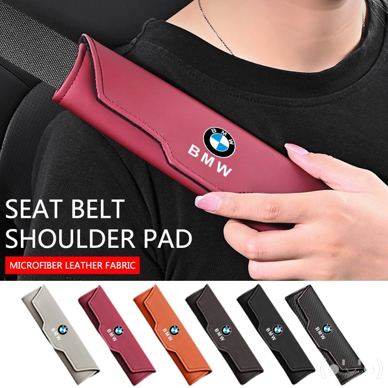 

Leather Car Seat Belt Shoulder Protector Cover Pad Sticker For BMW M M3 M5 M6 X3 E46 E90 E39 F10 F20 F30 G20 E60 E36 E34 Accesso