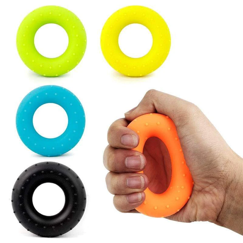 Silicone Grip Ring Expander Muscle Toning Grip Forearm Trainer Workout Gym Fitness