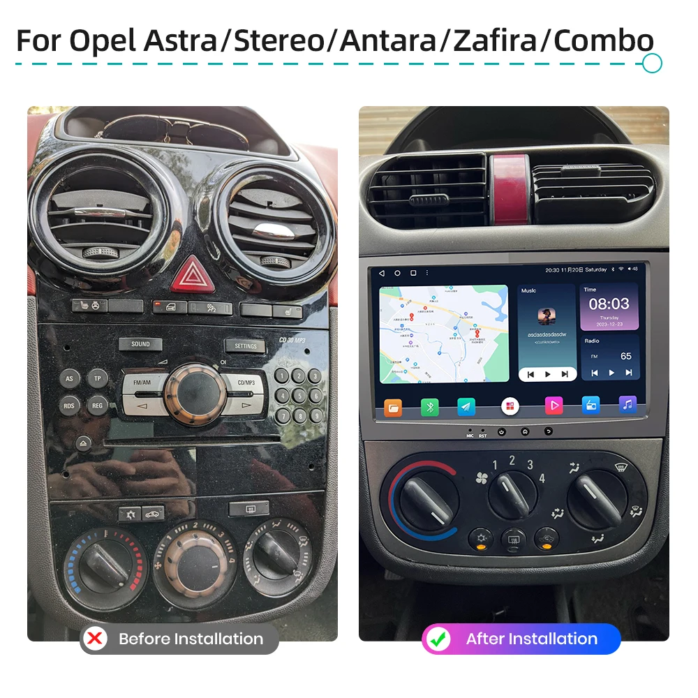 Android 14 CarPlay Car Multimedia Player GPS WiFi Bluetooth DSP Car Radio For Opel Astra Stereo Antara Zafira Corsa Combo Vectra