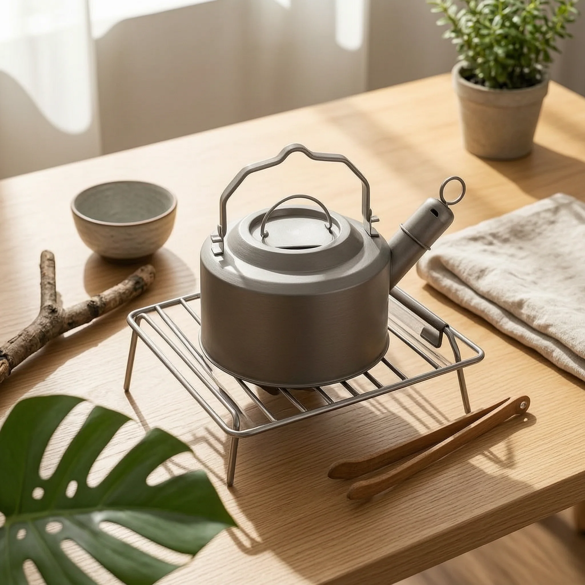 Titanium Whistling Kettle Whistle Loop Whistling Tea Kettle Cookware Sturdy Kitchenware Easy Pour