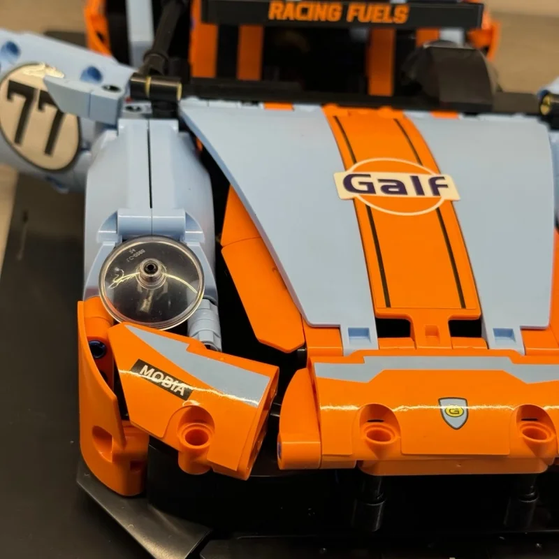 

Конструктор RC Porsche, гоночный автомобиль, совместимый с Lego, развивающий подарок для мальчиков с регулируемой подсветкой и таймером