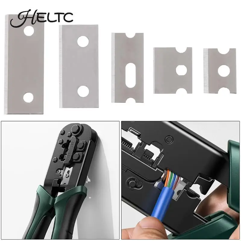 10Pcs  Metal Network Clamp Blade Ethernet Cable Plier Replace Blade Network Power Crimper Accessories