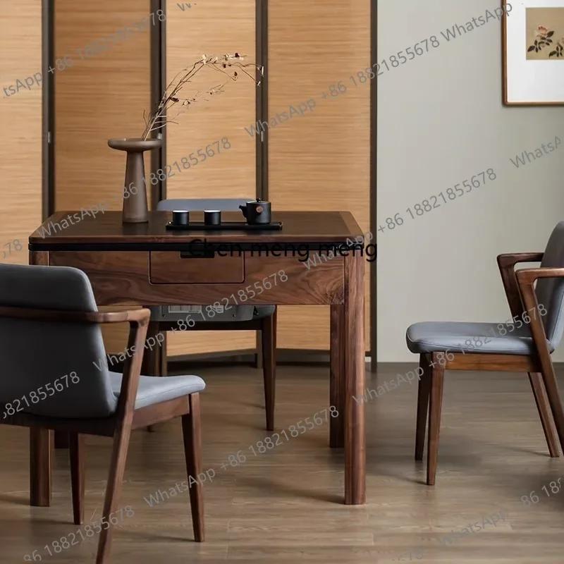 Nordic Solid Wood Mahjong Machine Modern-Designed Automatic Shuffling Mahjong Game Table Home Furniture Comedor 4 Sillas