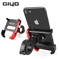 GIYO Aluminum Alloy Bicycle Phone Holder Rack Mountain Road Bike Handlebar Clip Stand Mount  MTB Smartphone Support