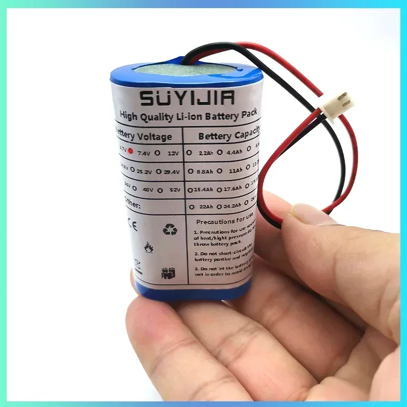 18650 Rechargeable Lithium Battery Pack 2S1P 7.4V3500mah with BMS Suitable Amplifier Speaker Bluetooth Remote Control Toy Camera