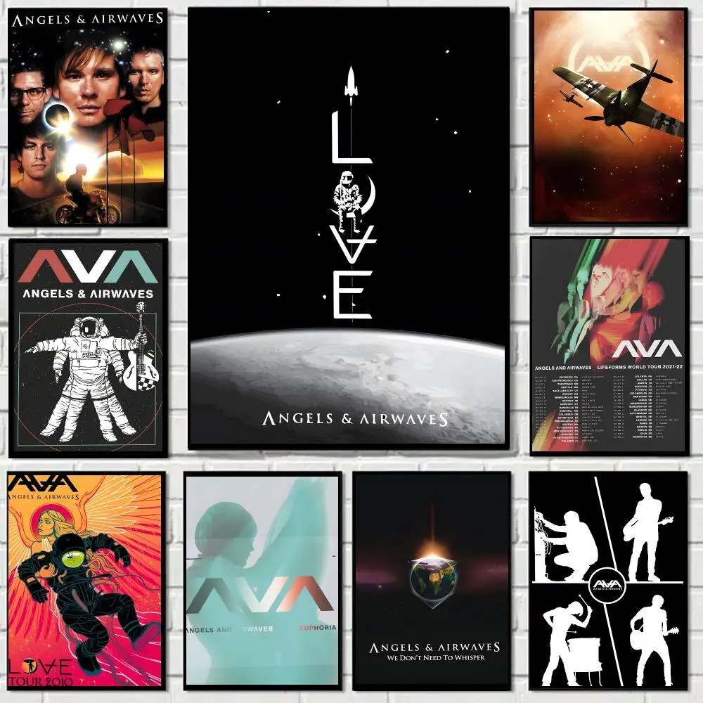 Angels & Airwaves Band Space Rock Poster Self-adhesive Advanced Aesthetic Printing Paper Wall Art for Living Room Home Decor