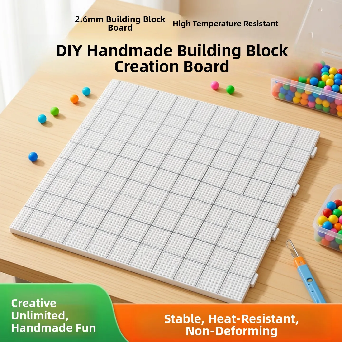 26mm-diy手作り耐熱性頑丈ビーンボード組み立ておもちゃ磁気タイルビルディングブロックツール