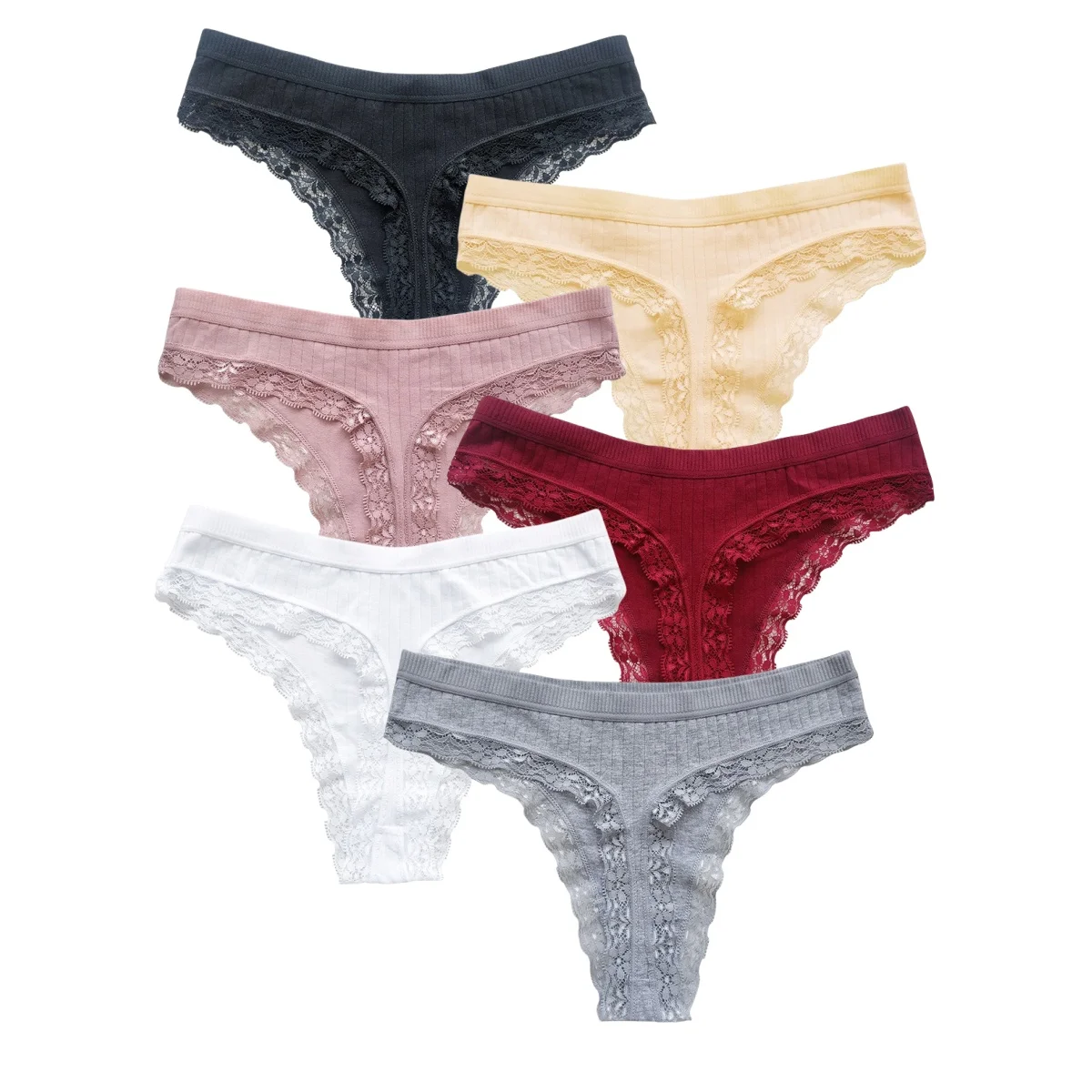 1Pc Cotton Panties Women G-string Female Underpants Lace Pantys Sexy Lingerie M-XL Panties Soft Seamless Underwear Intimates