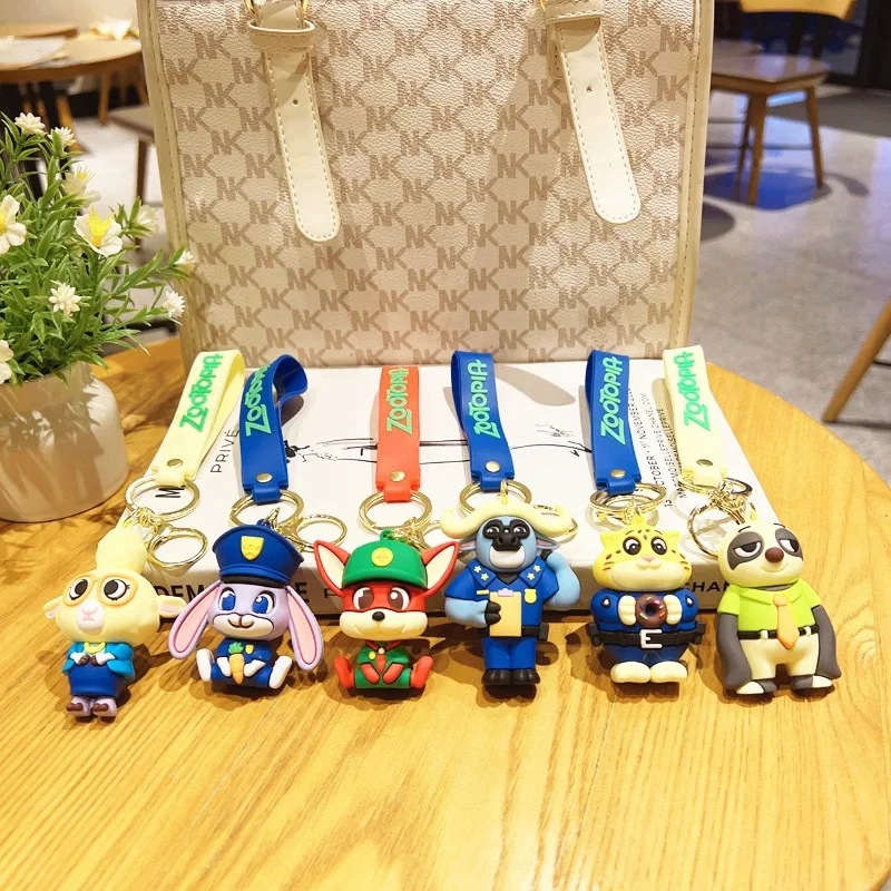 

1pcsZootopia Kawaii Wilde Keychain Hopps Cute Doll Backpack Pendant Anime Cartoon Keychain Holiday Gift
