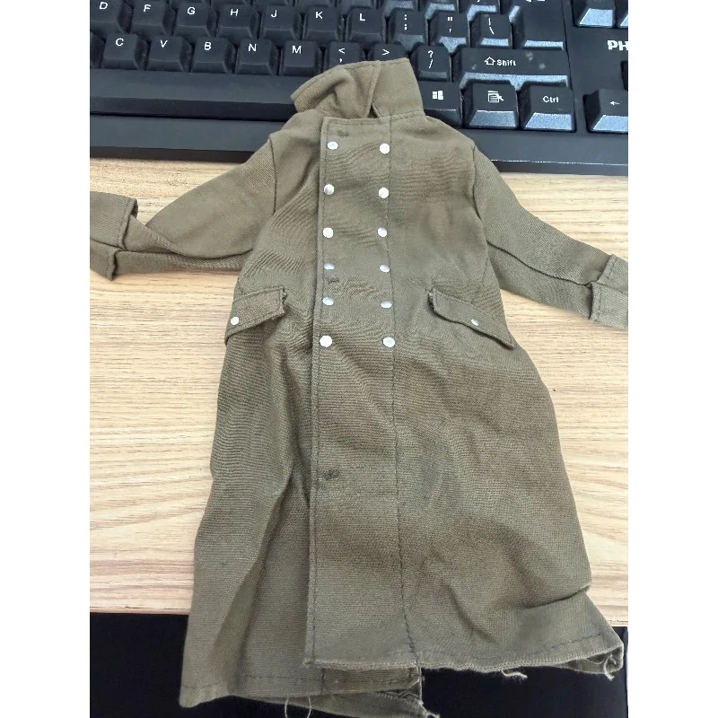 1/6 Scale Male Soldier Clothes Army Green Coat Overcoat Model for 12inch Action Figures Doll Body