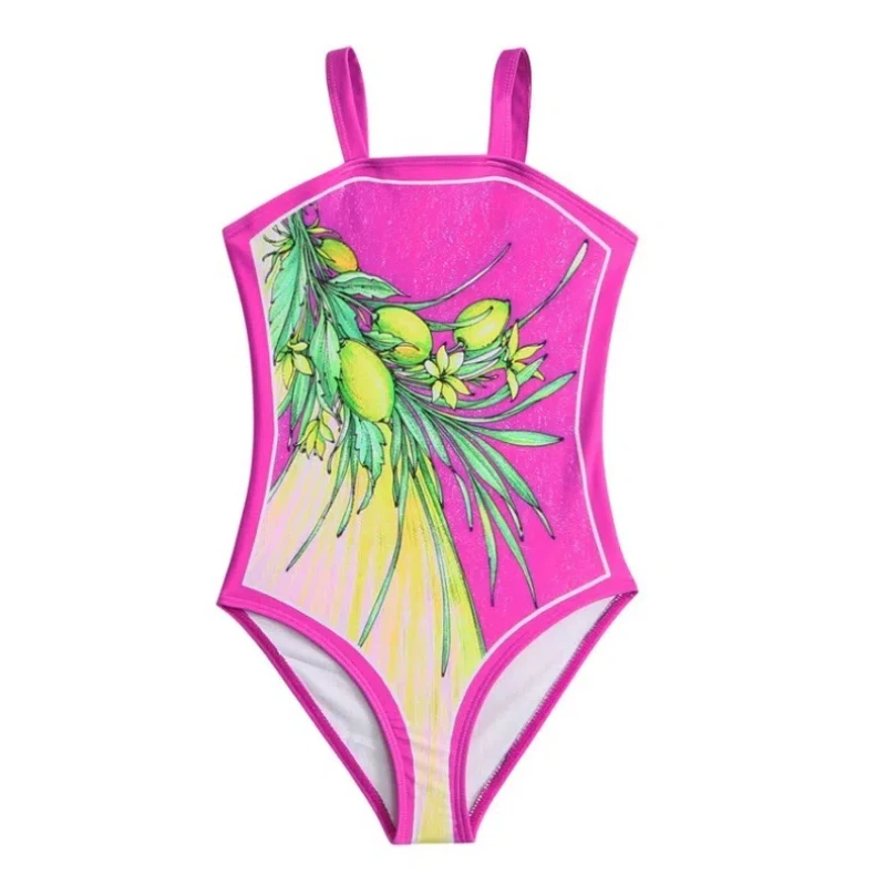 

Girls One Piece Swimsuit 5-14 Year Kids Swim Suit Teenage Children's Swimwear 2024 Bandeau Bathing Suits Beach Wear Bodysuit