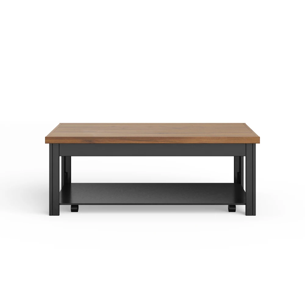 

48-дюймовый журнальный столик, сборка не требуется, отделка черного цвета и виски