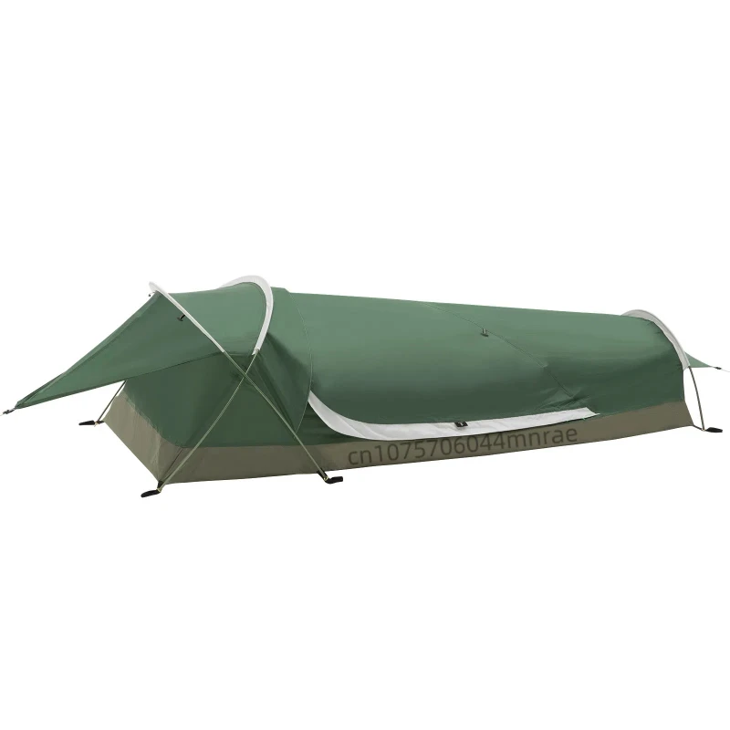 New Single Person Aluminum Pole Outdoor Tent, Portable Windproof and Waterproof Tent for Hiking, Mountaineering and Camping