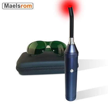 Red light therapy for Lip Herpes and Oral throat portable reusable canker sore treatment device reduces pain and rejuvenates skin