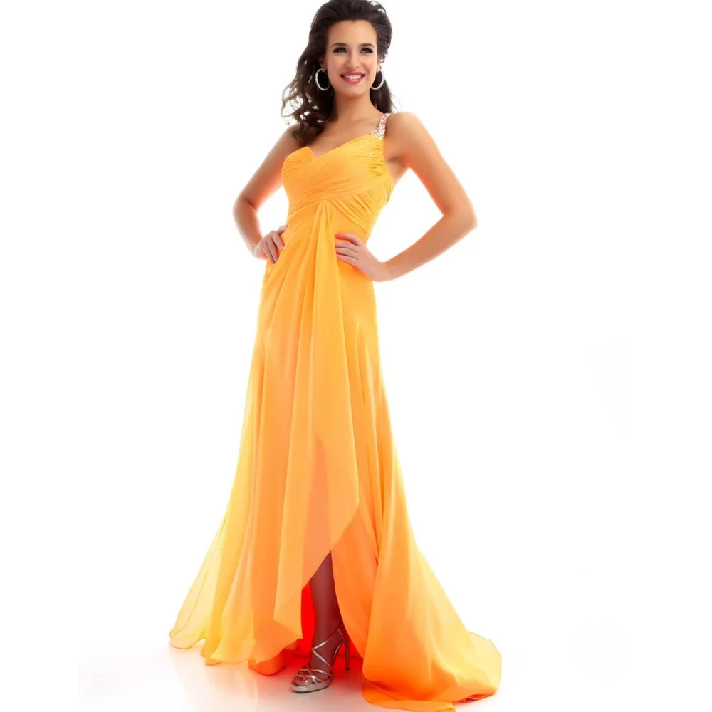 Abiti da ballo semplici eleganti con scollo a V personalizzati Abiti da festa con spalline in cristallo Abiti da sera da spiaggia Nuovi abiti da verano