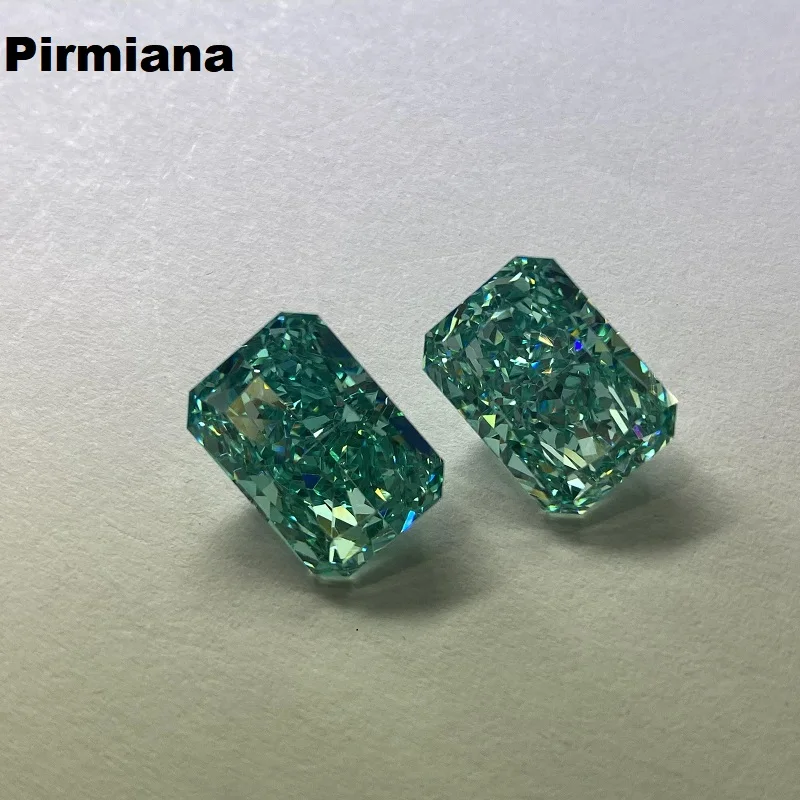 

Pirmiana New Popular Crushed Ice Cutting Radiant Paraiba Color Cubic Zirconia Stone for Diy Jewelry Making