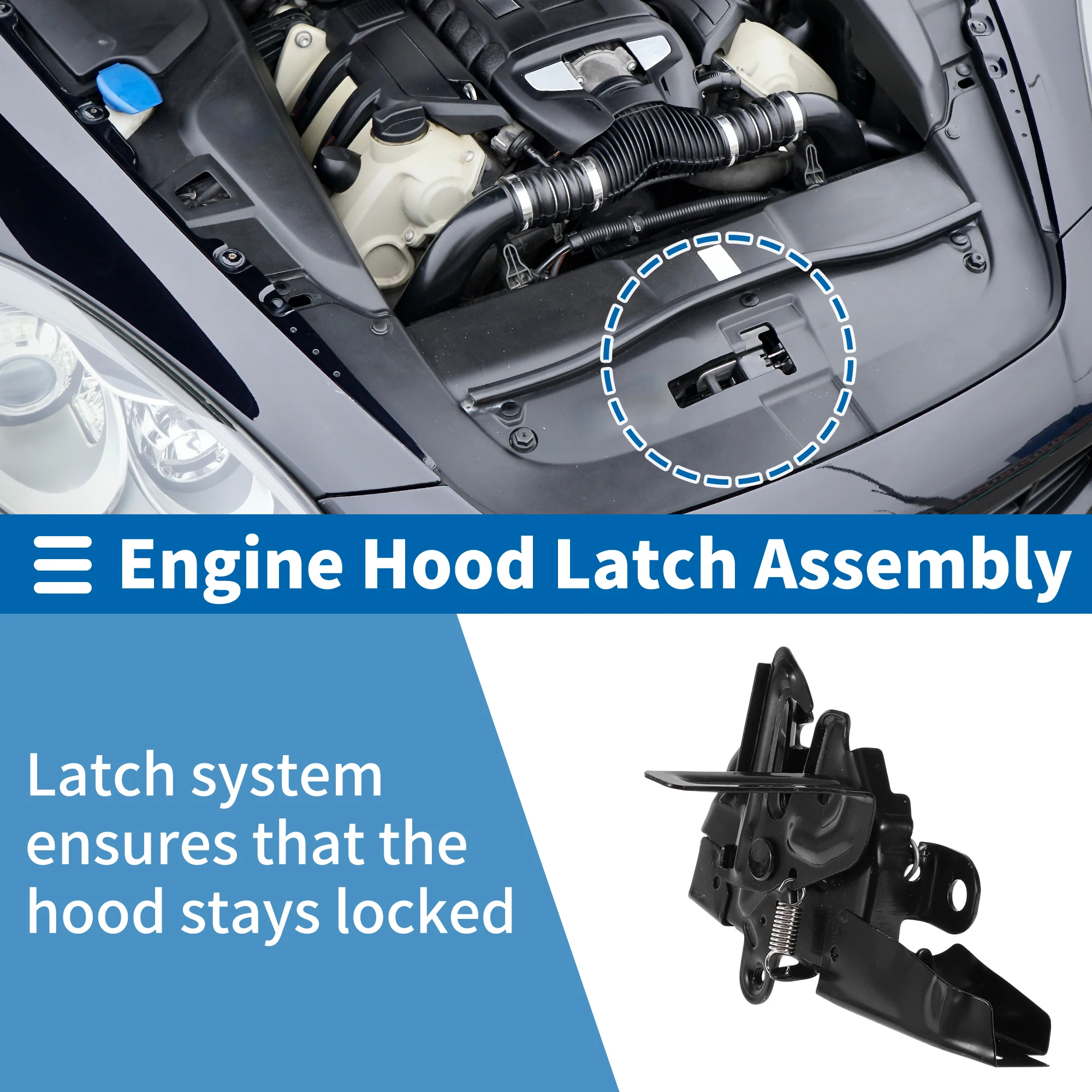 UXCELL Hood Latch Assembly for Toyota Venza 2009-2016 (with Theft Deterrent) Engine Hood Latch Lock Release No.535100T022