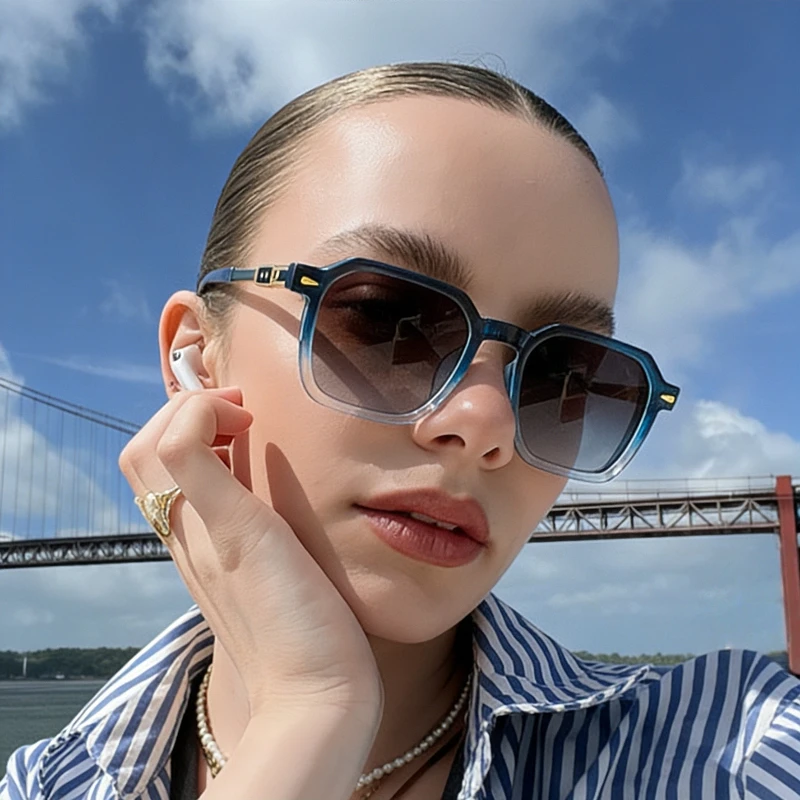 

Men's Classic Square Sunglasses High Quality Luxury Sunglasses Fashion Retro Eyewear for Women Travel Business DrivingSunglasses