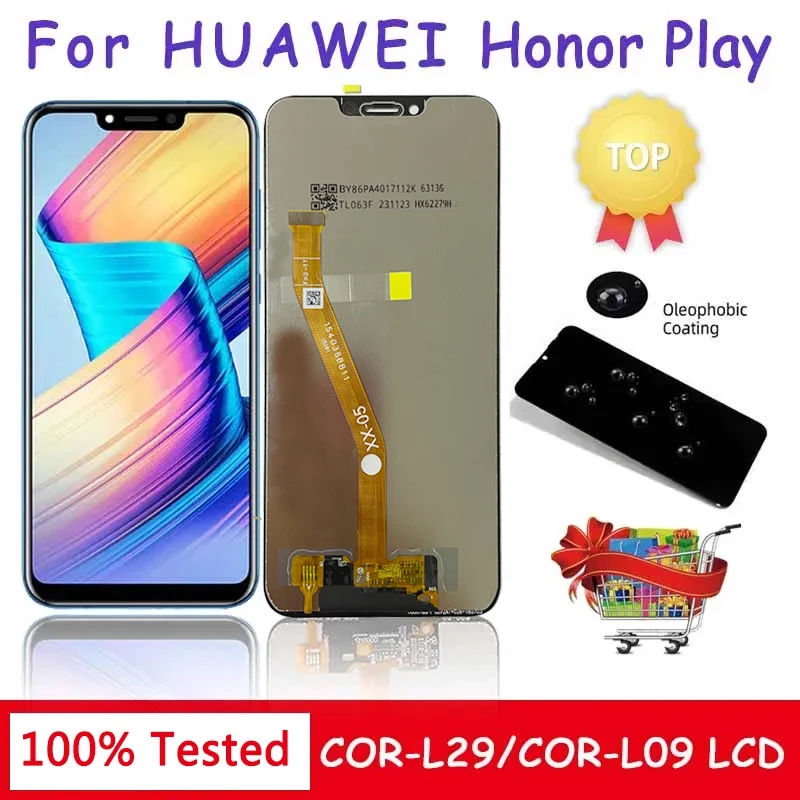 AAA Quality 10 Touch For Huawei Honor Play LCD Display Screen Touch Panel Digitizer With Frame For honor play COR-L29 COR-AL00