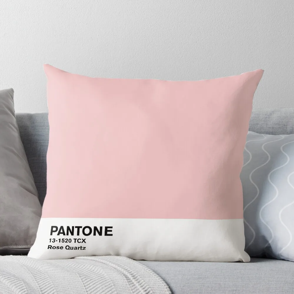 

Rose Quartz Pantone Throw Pillow Decorative Cushions Plaid Sofa Cushions