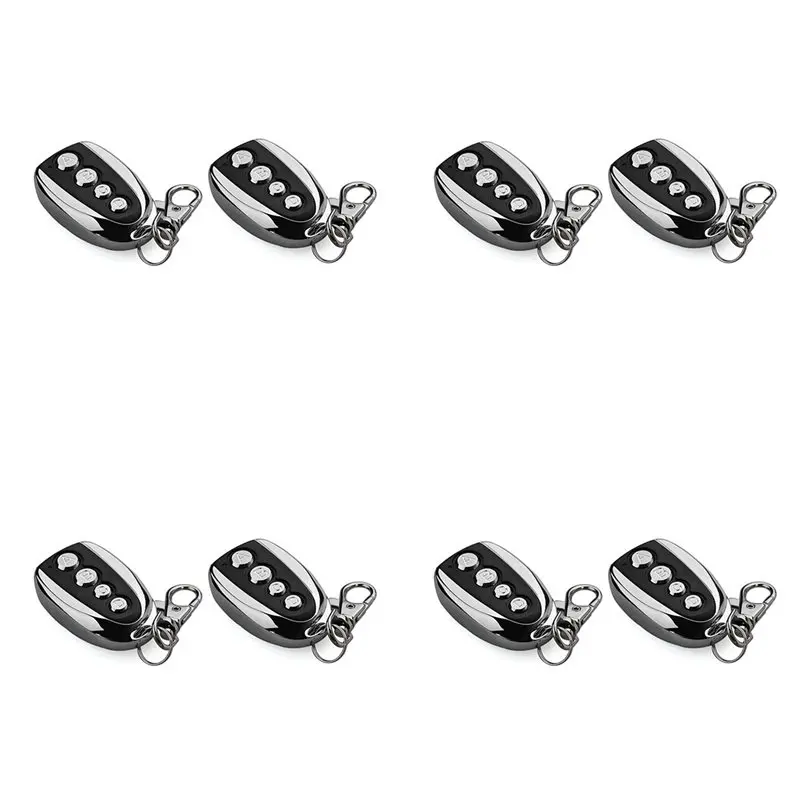 -[A51I Digital]8Pcs 433.92Mhz Universal Remote Control For Garage Doors And Gates 4-Button Keychain Duplicator Garage Door Opene