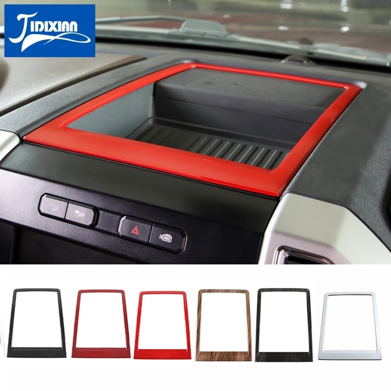 JIDIXIAN Car Center Console Storage Box Compartment Decoration Cover Stickers For Ford F150 2015-2020 Car Interior Accessories