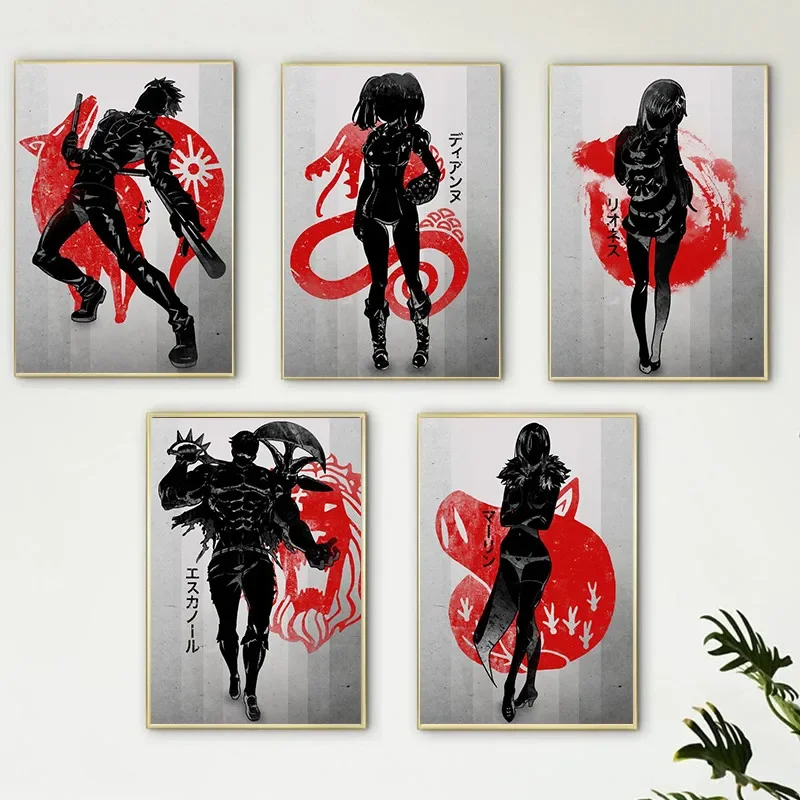 Canvas Painting Modern HD Prints The Seven Deadly Sins Anime Picture Nordic Wall Art Living Room Modular Poster Home Decoration