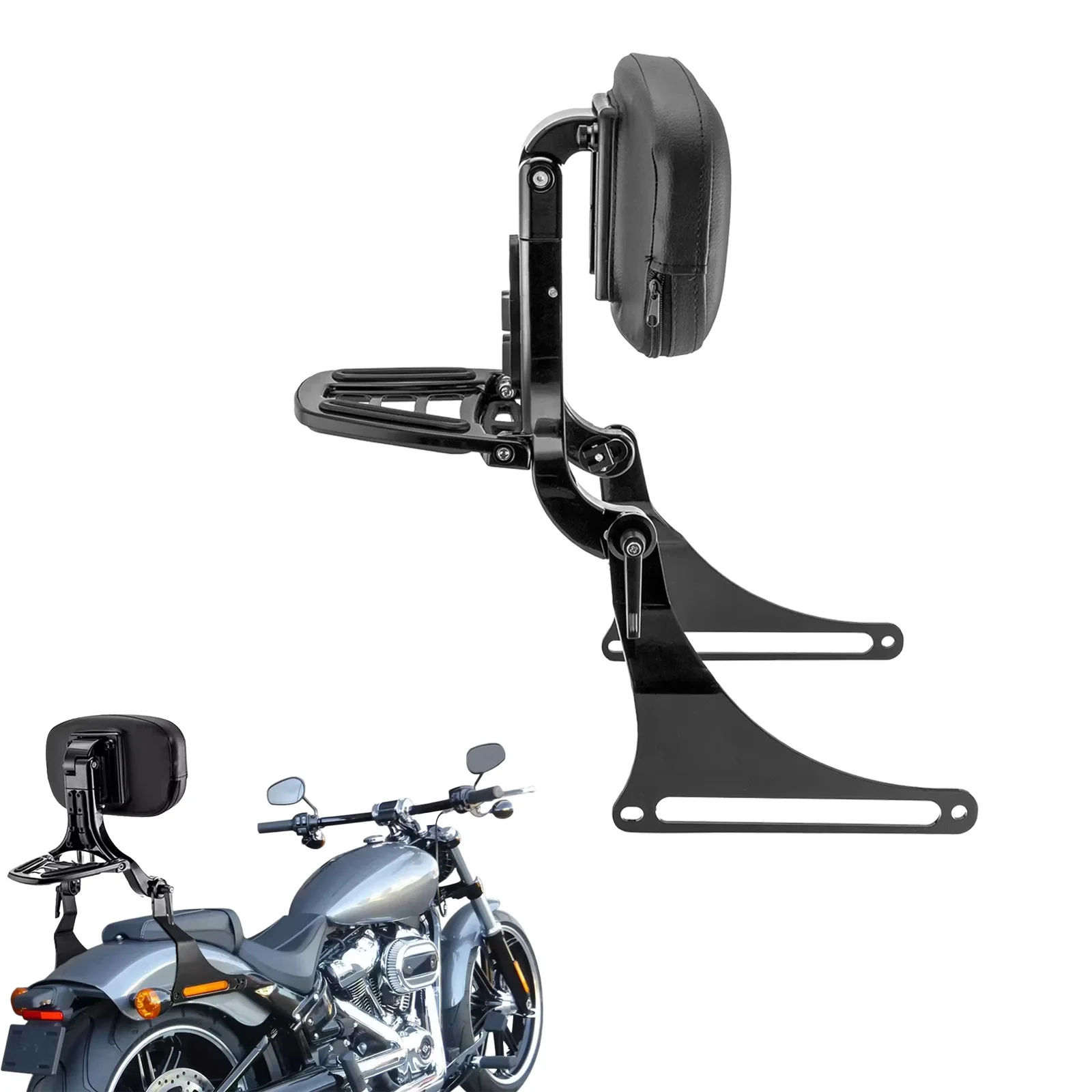 Multi-Purpose Detachable Motorcycle Backrest Driver Passenger Sissy Bar For Harley Fat Boy Breakout FXBR FLFB FXBRS FLFBS 18-26