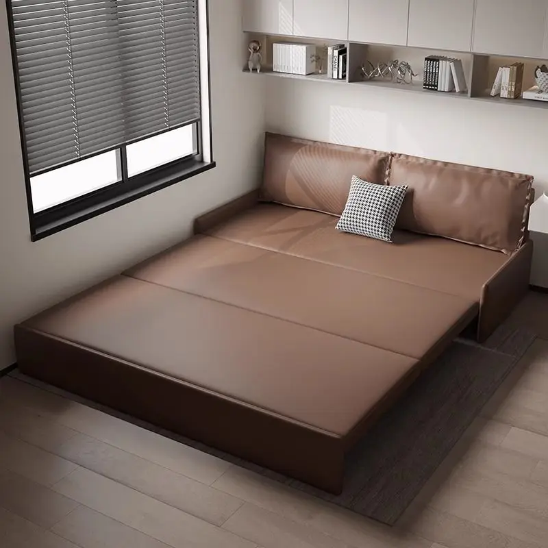 شقة صغيرة أريكة سرير مزدوجة الغرض قابلة للطي كريم الرياح غرفة المعيشة متعددة الوظائف القط باو القماش غرفة الكتب شخص واحد #4