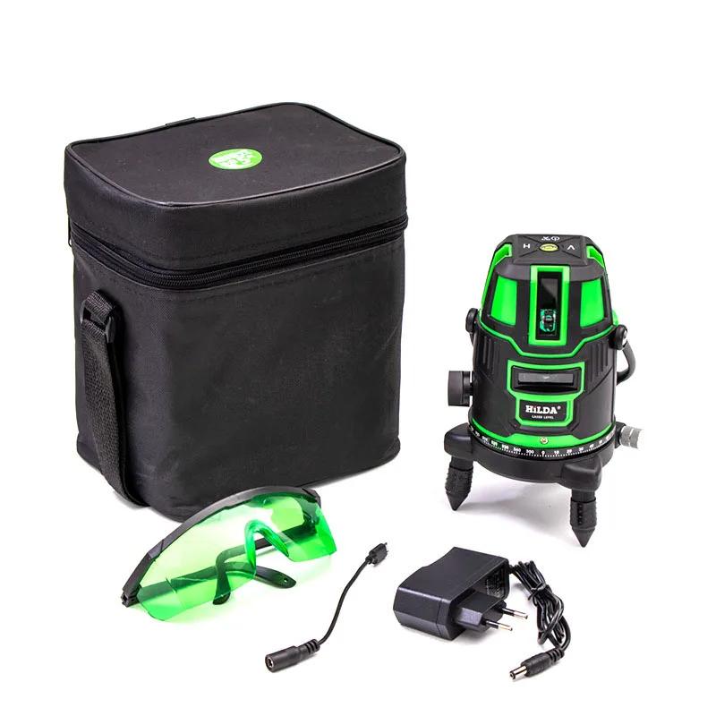 5 line green light 360 rotary lithium battery high precision engineering surveying and mapping automatic leveling laser level