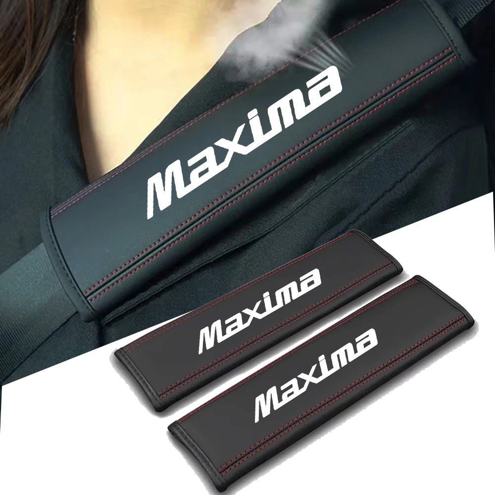 Cinturón de seguridad para coche, cubierta de hombro, almohadillas de protección transpirables para Nissan Maxima, accesorios para coche, 1 piezas