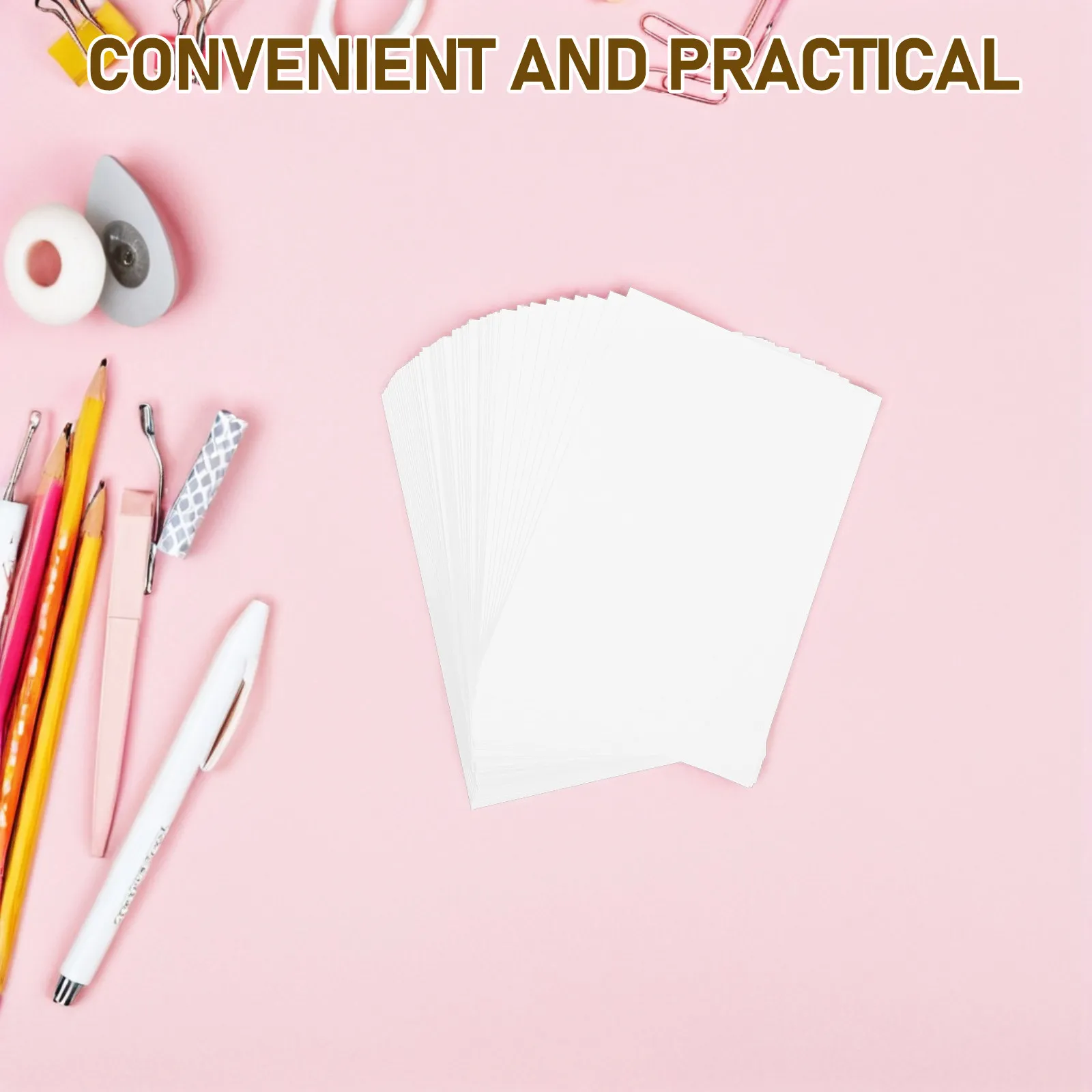 100Pcs White Cardstock Blank Index Cards Heavy 120Gsm Smooth Surface for Writing Drawing Printing Notecards Recipe Greeting