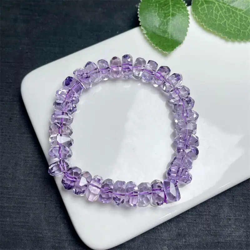 Natural Amethyst Freeform Facet Bracelet Charms Handmade High Quality Crystal Healing Fashion Jewelry Gift 1PCS