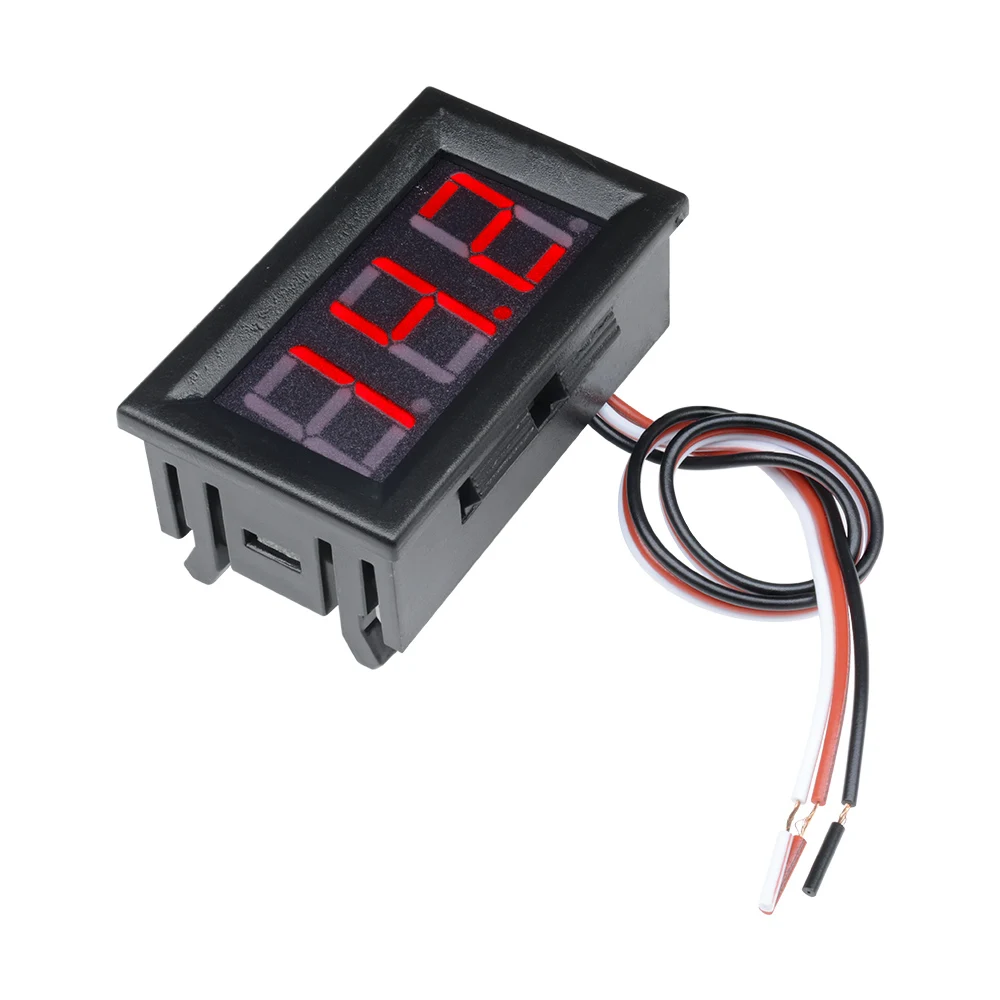 Digital Voltmeter DC 0V to 30V Digital Voltmeter Voltage Panel Meter Red/Blue/Green For 6V 12V Electromobile Motorcycle Car