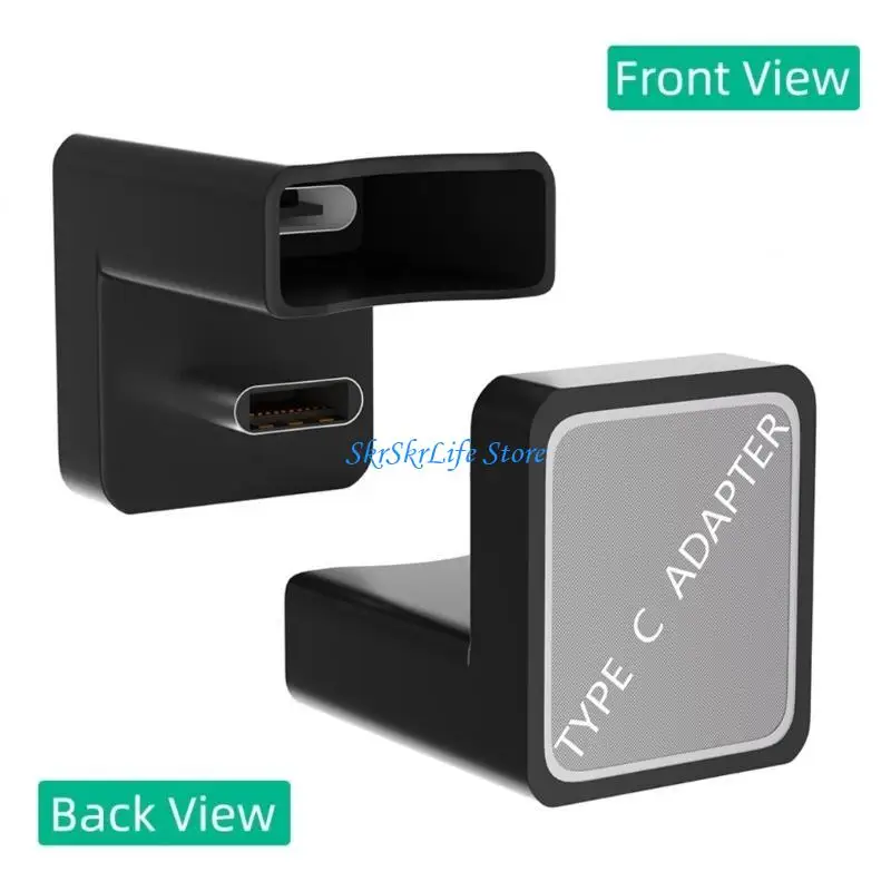 

E65E USB C 90 Degree Adapter USB C Male to USB C Female Extender