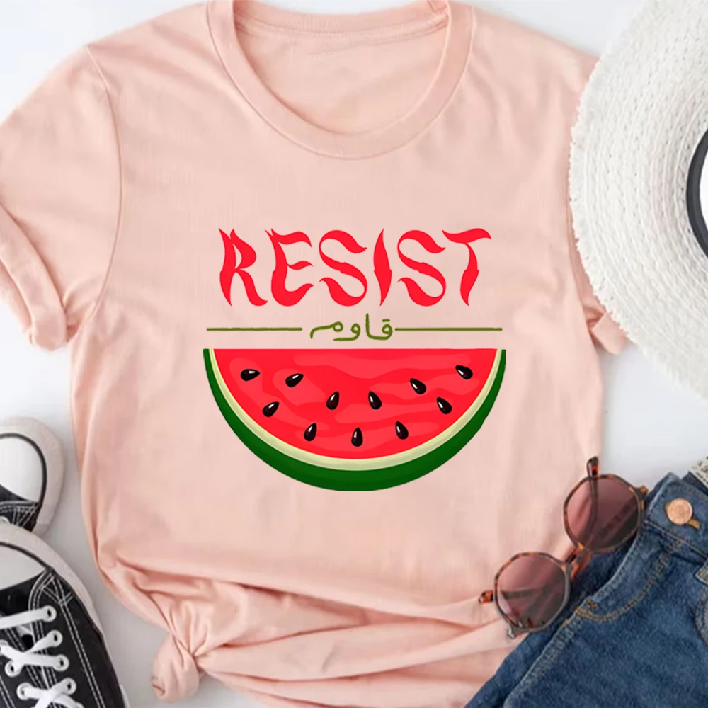 Watermelon Resist Shirts This Is Not A Watermelon Shirt Human Rights Tee Watermelon Flag Tshirt Trendy Unisex Short Sleeves Tops