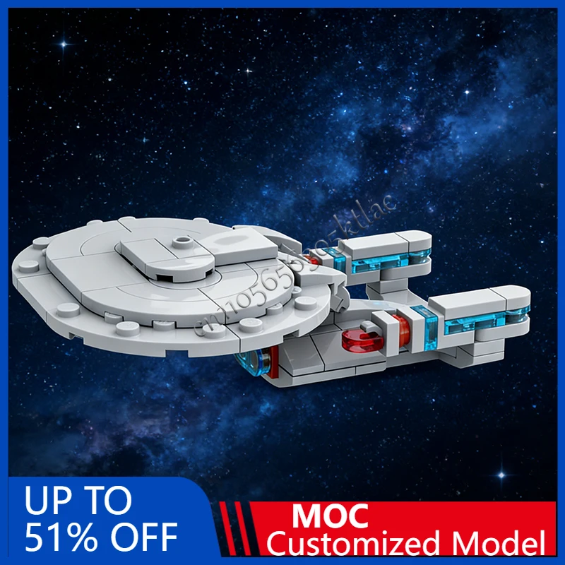 91 PCS MOC Building Blocks Galaxy  Enterprise-D Class Starship Space Model SetsDIY Advanced Assembly Bricks Boy's Toy Xmas Gift