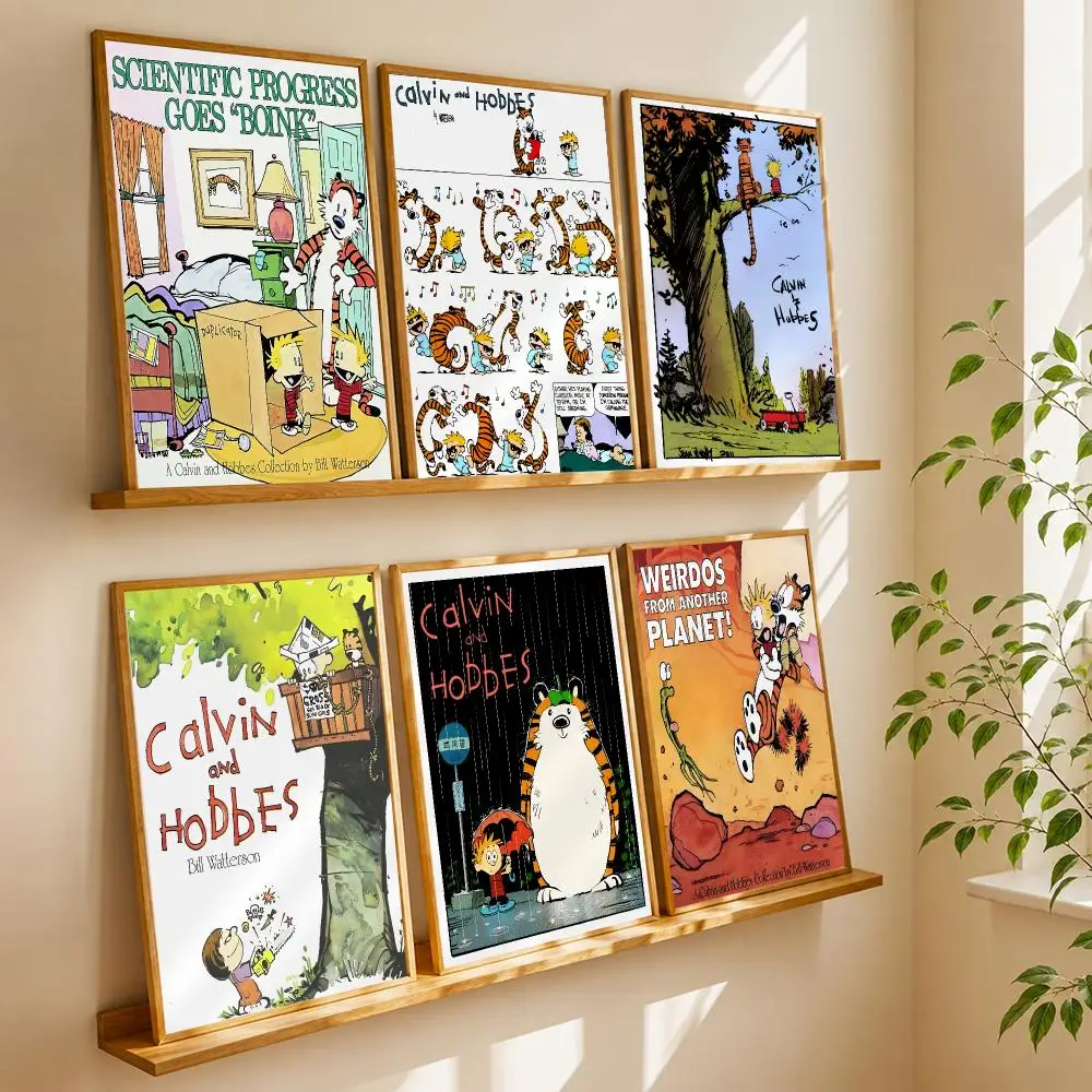 Comic C-Calvin And H-Hobbes Poster HD Wall Art Wall Stickers Home Living Room Bedroom Bar Office Decor Prints