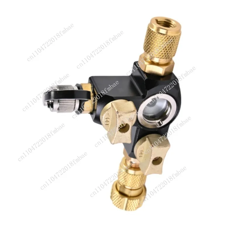 HVAC Tools for Small Split System Repairs, Dual Valves with Sight Mirrors, 1/4, 5/16 Brass Spool Removers
