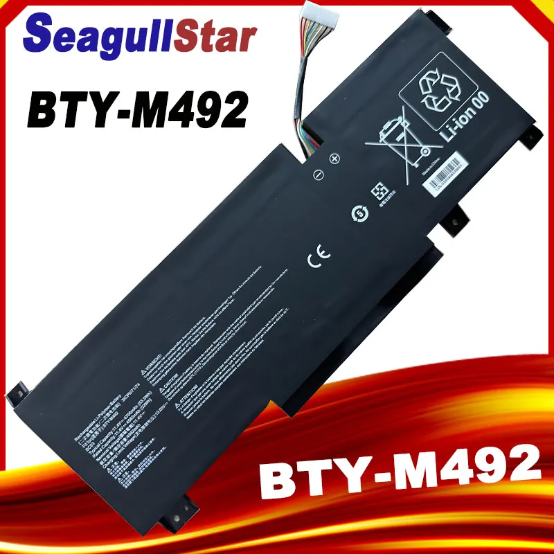 BTY-M492 Laptop Battery For MSI Pulse GL66 11UDK-076 GL66-11UDK-066JP 11UEK-050XFR 11UEK-007FR Notbook 11.4V 53.5Wh