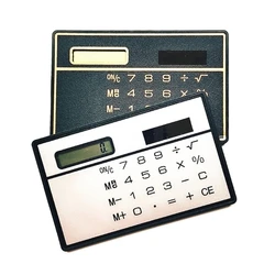 Solar Power Calculator 8 Digit Display Basic Standard Calculators Mini Thin Calculator for Business Office School