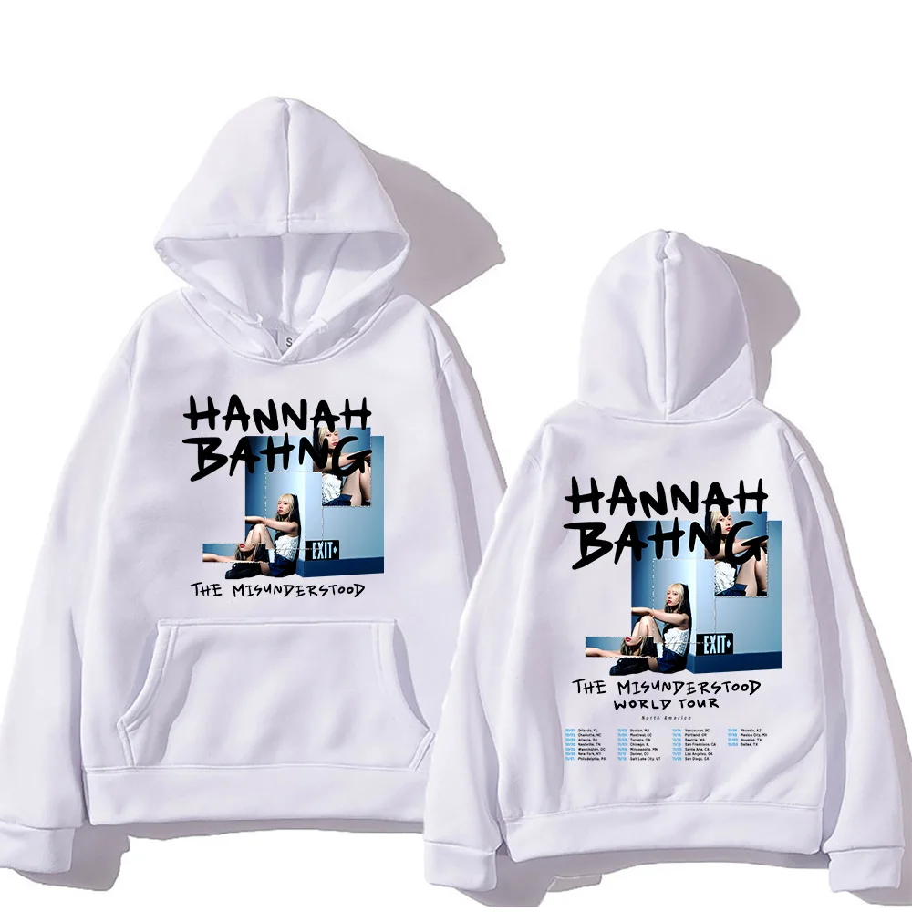 

Толстовка с капюшоном Hannah Bahng, толстовки Hannah Bahng The Misunderstood Tour 2022, модная одежда Y2K, пуловер унисекс, уличный пуловер с капюшоном
