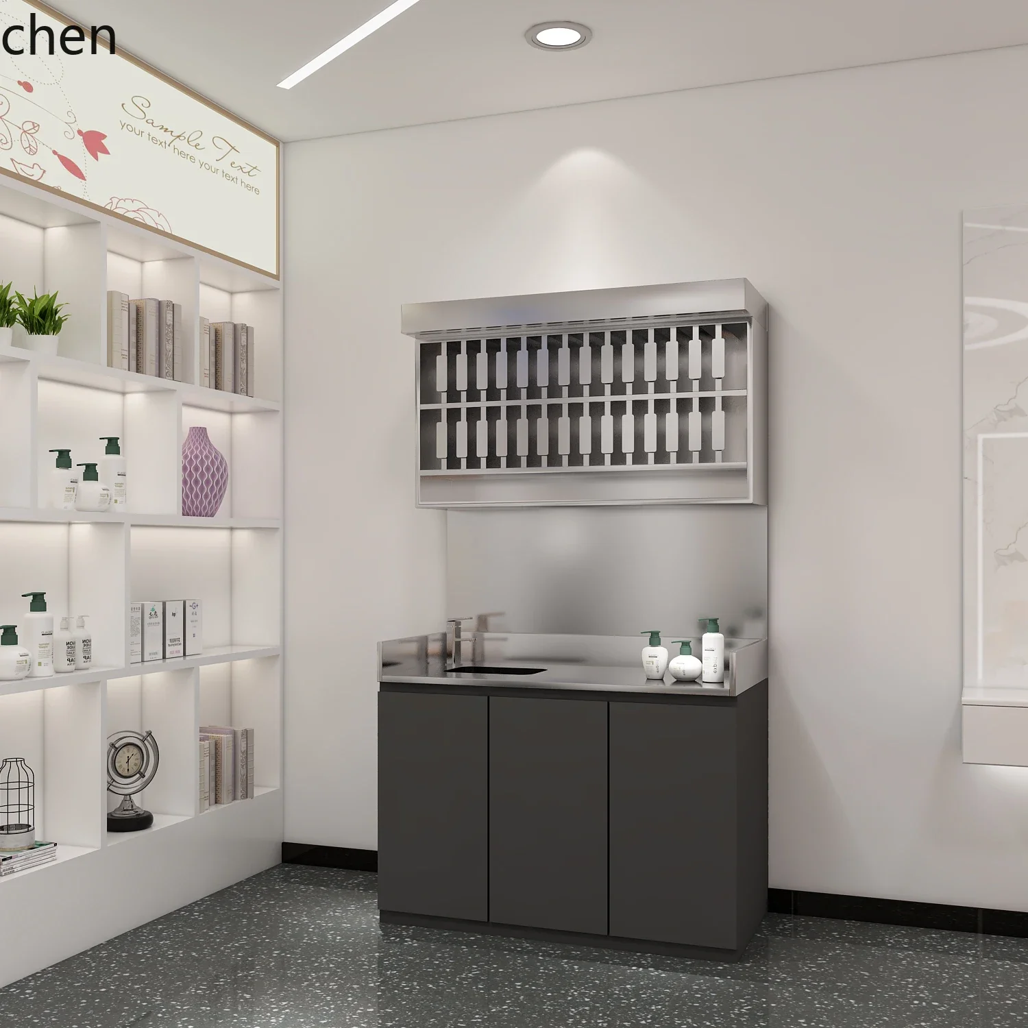 H5.22 storage rack, hair salon locker, dye cream rack, barber shop special dye cream hanging display rack