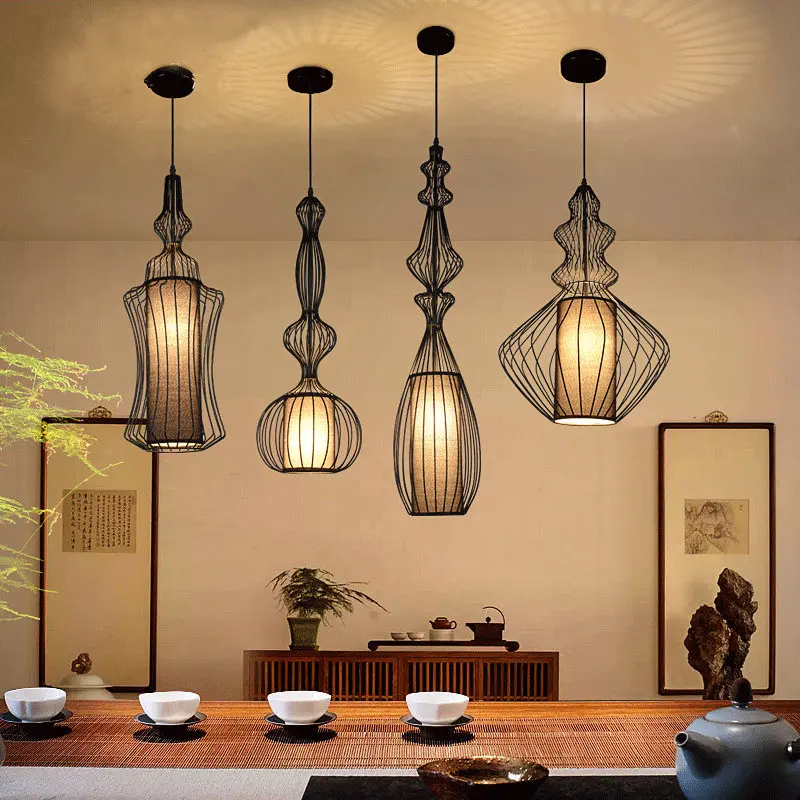 

Table lamp retro B & B living room restaurant hot pot restaurant big aristocratic wrought iron simple lamp