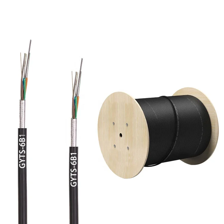 outdoor communication multi mode fiber optic cable 4/6/8/12/24 core GYTS cable G652 duct buried cable customized