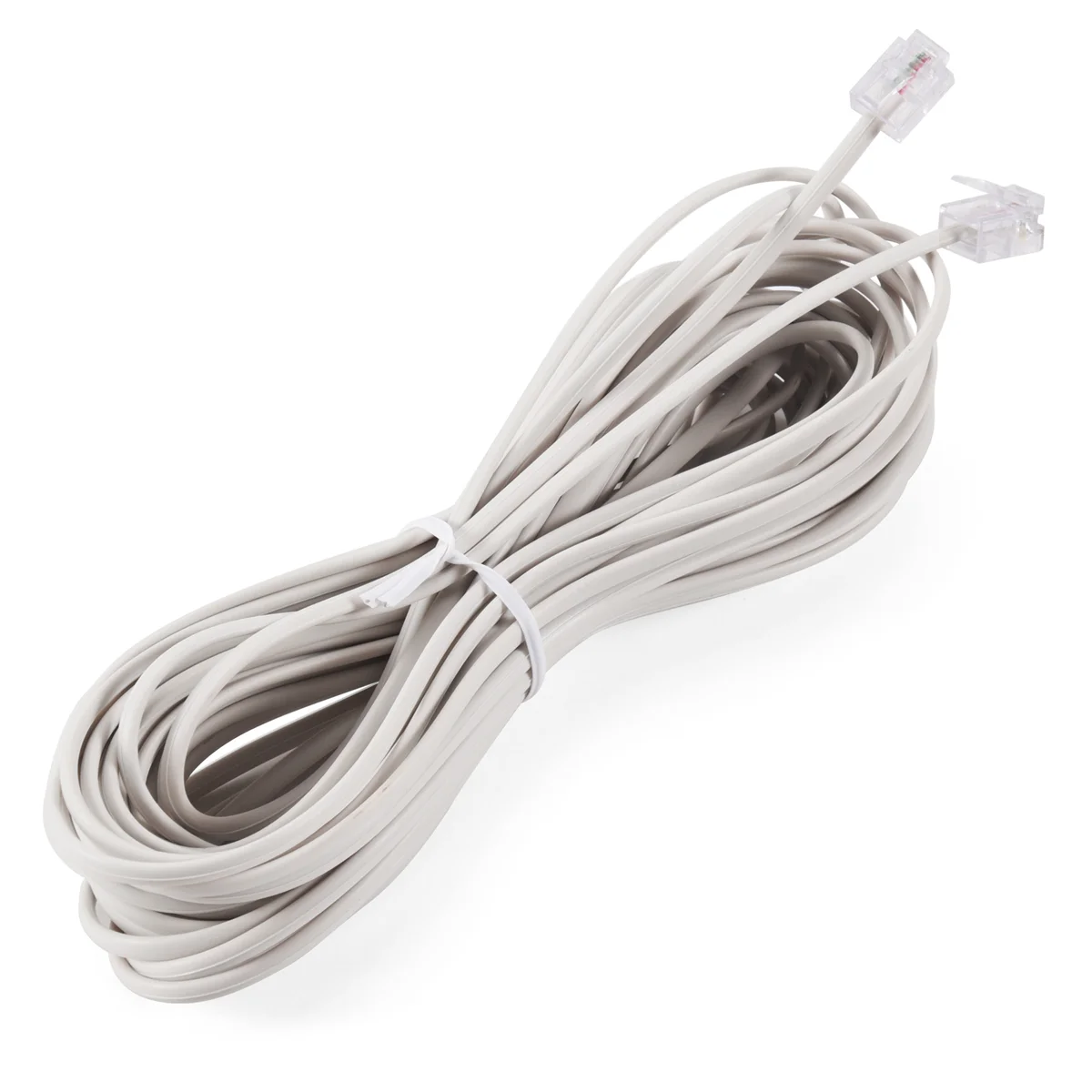 New 3C-1pcs 10m RJ11 Telephone Connector Extension Cable White