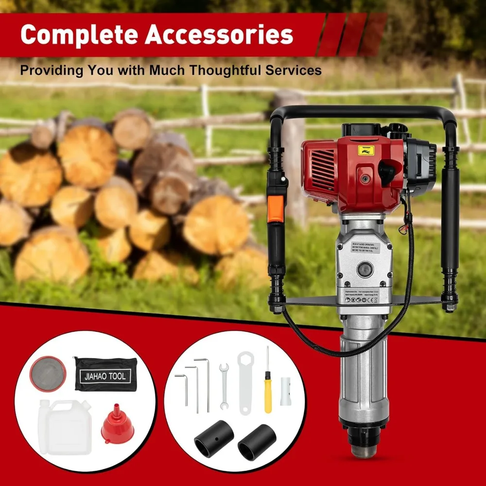 سائق T-Post خفيف يعمل بالغاز - محرك كومة محمول بقدرة 1900 وات لتركيب سياج المزرعة والمزرعة