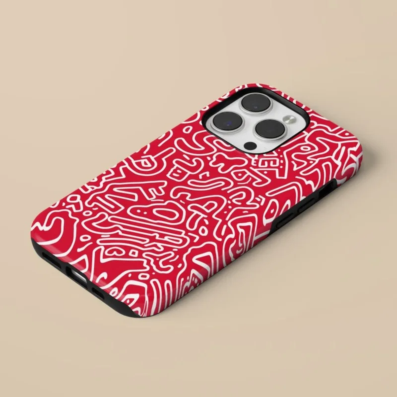 

Магнитный чехол для телефона IPHONE 16 Pro Max 15 14 13 12 11 X XS PRO Plus Groovy Red Жесткий акриловый противоударный чехол Funda