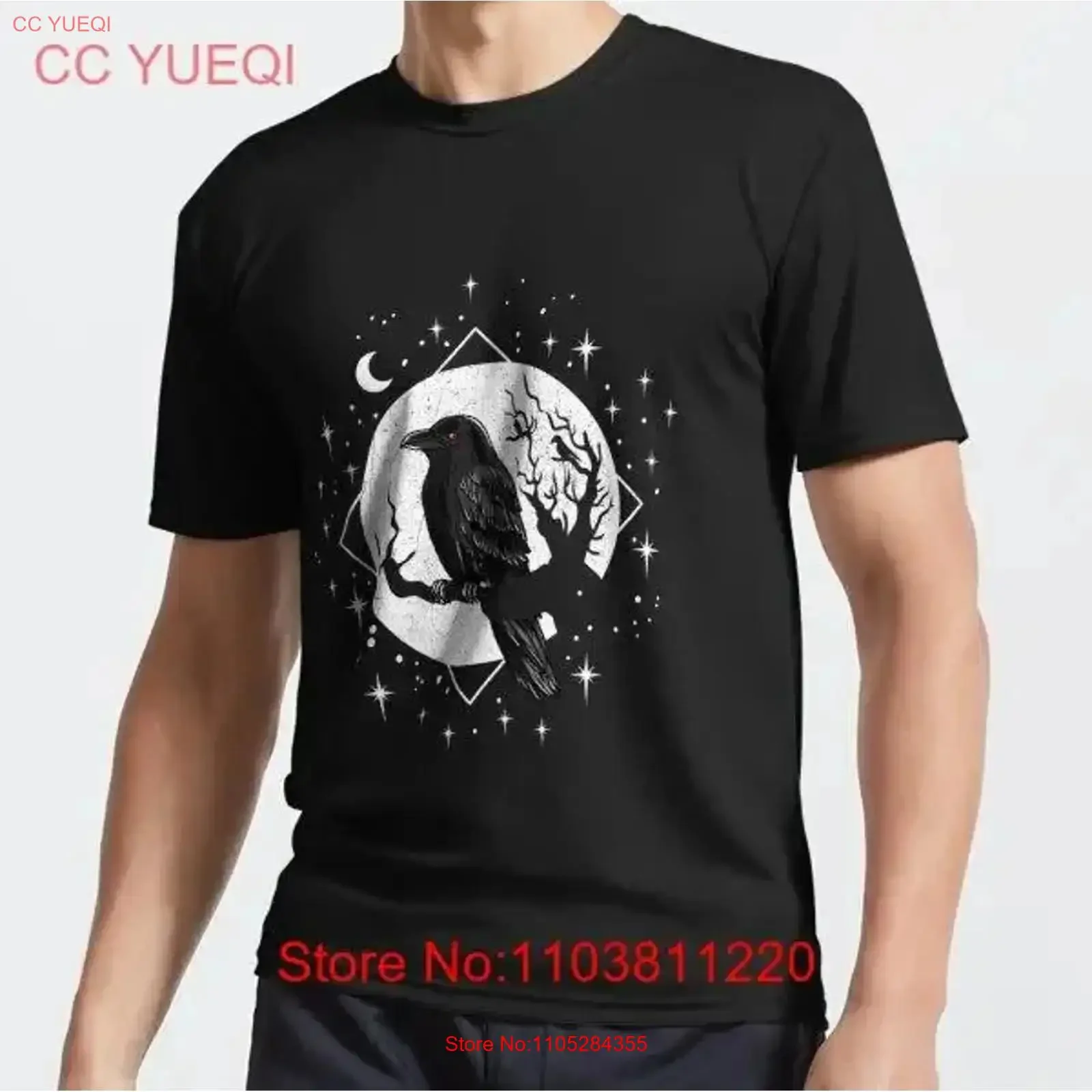 MOST POPULAR Mystical Raven Night Moon Enchantment Active Design T Shirt vintage Washed homme Slightly Soft fashion Casual